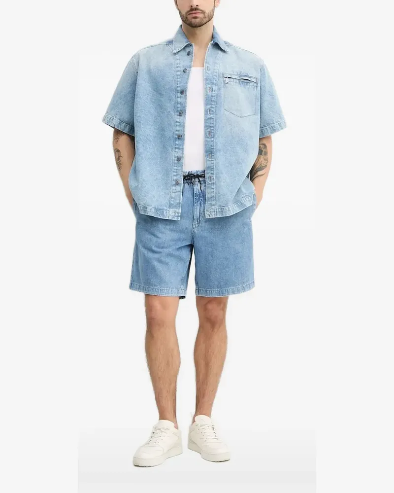 HUGO BOSS Hemd mit kurzen Ärmeln - Blau Blau