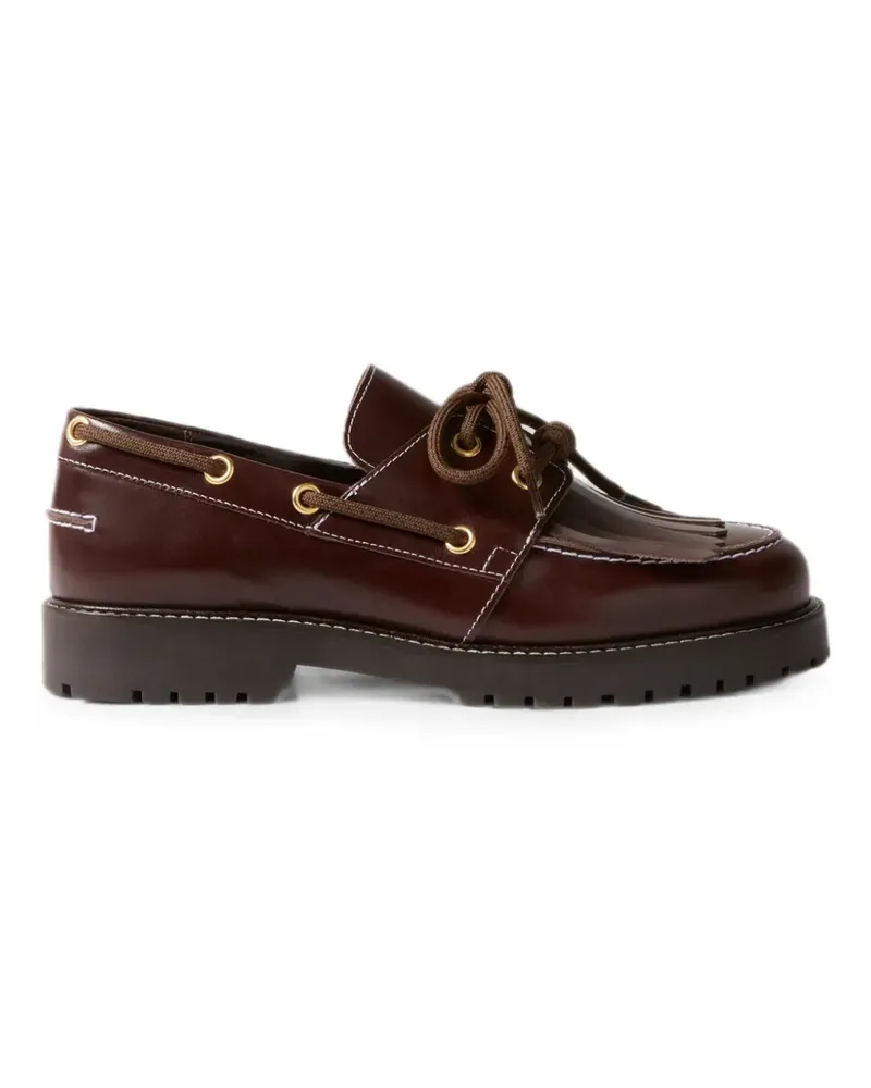 Claudie Pierlot Segelschuhe aus Leder - Braun Braun