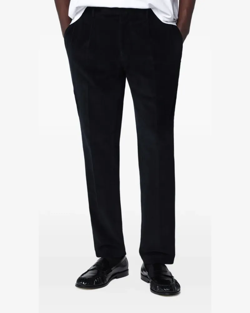 Biagio Santaniello Biagio Cordhose mit Falten - Blau Blau