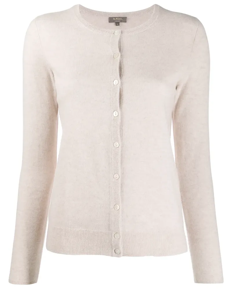 N.Peal Cardigan mit Rundhalsausschnitt - Nude Nude