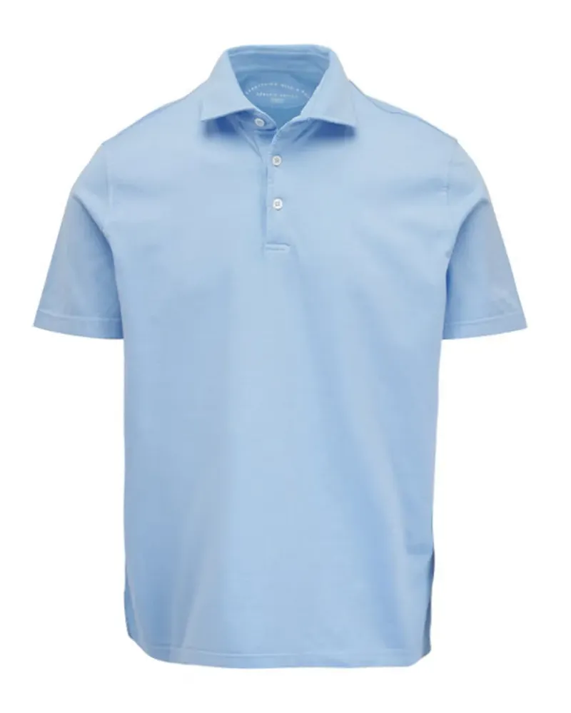 Fedeli Poloshirt mit kurzen Ärmeln - Blau Blau