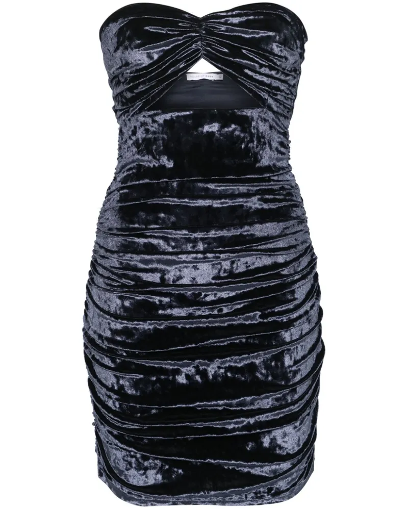 Amen Minikleid aus Pannesamt - Blau Blau