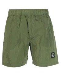 Stone Island Schwimmshorts mit Kompass-Patch Grün