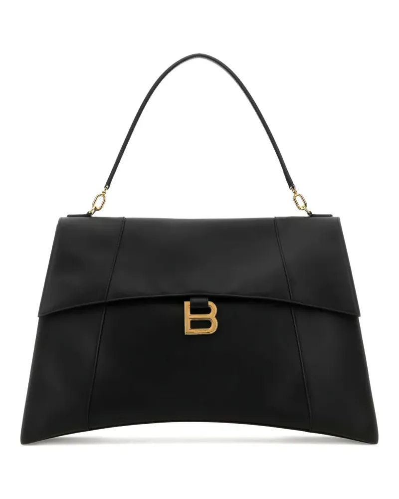 Balenciaga Strukturierte Hourglass Handtasche - Schwarz Schwarz