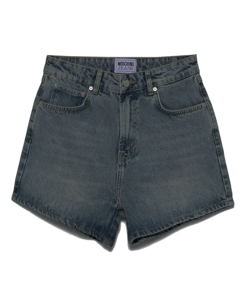 Moschino Jeans-Shorts mit Logo-Patch - Blau Blau