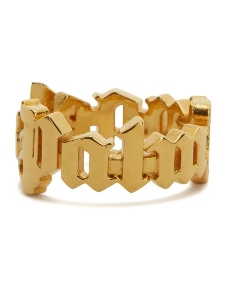Palm Angels Ring mit Logo - Gold Gold