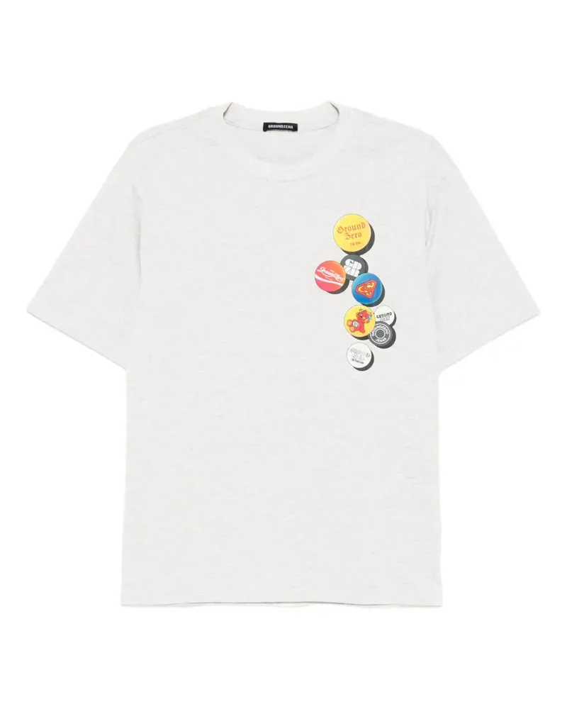 Ground Zero T-Shirt mit Print - Grau Grau