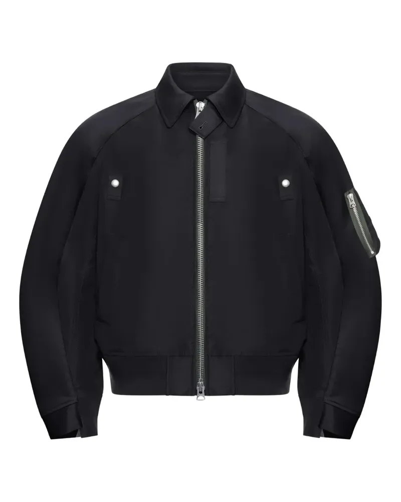Sacai chino zip bomber jacket - Schwarz Schwarz