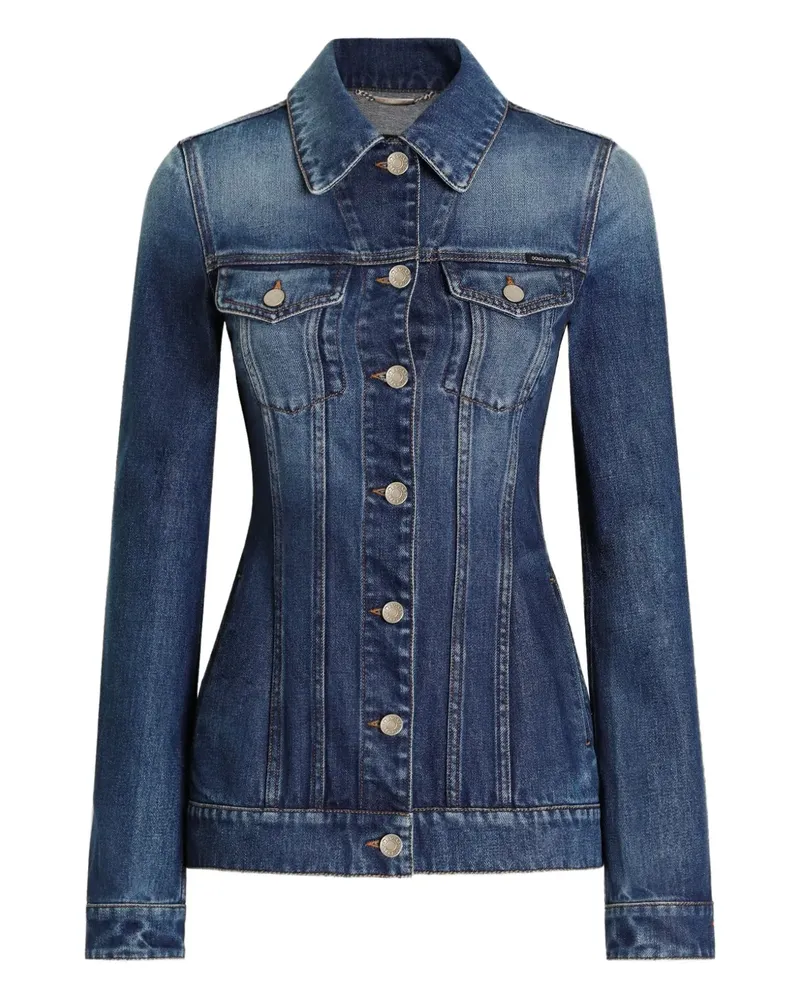 Dolce & Gabbana Jeansjacke in A-Linie - Blau Blau