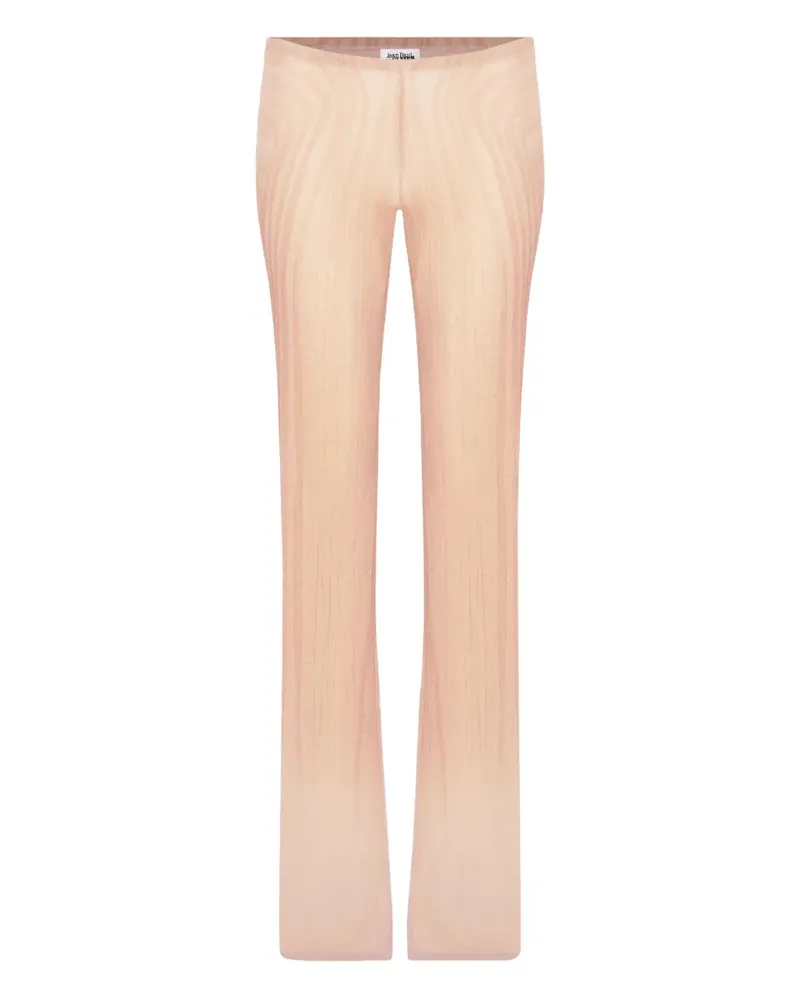 Jean Paul Gaultier Mesh-Hose mit Spiral-Print - Nude Nude