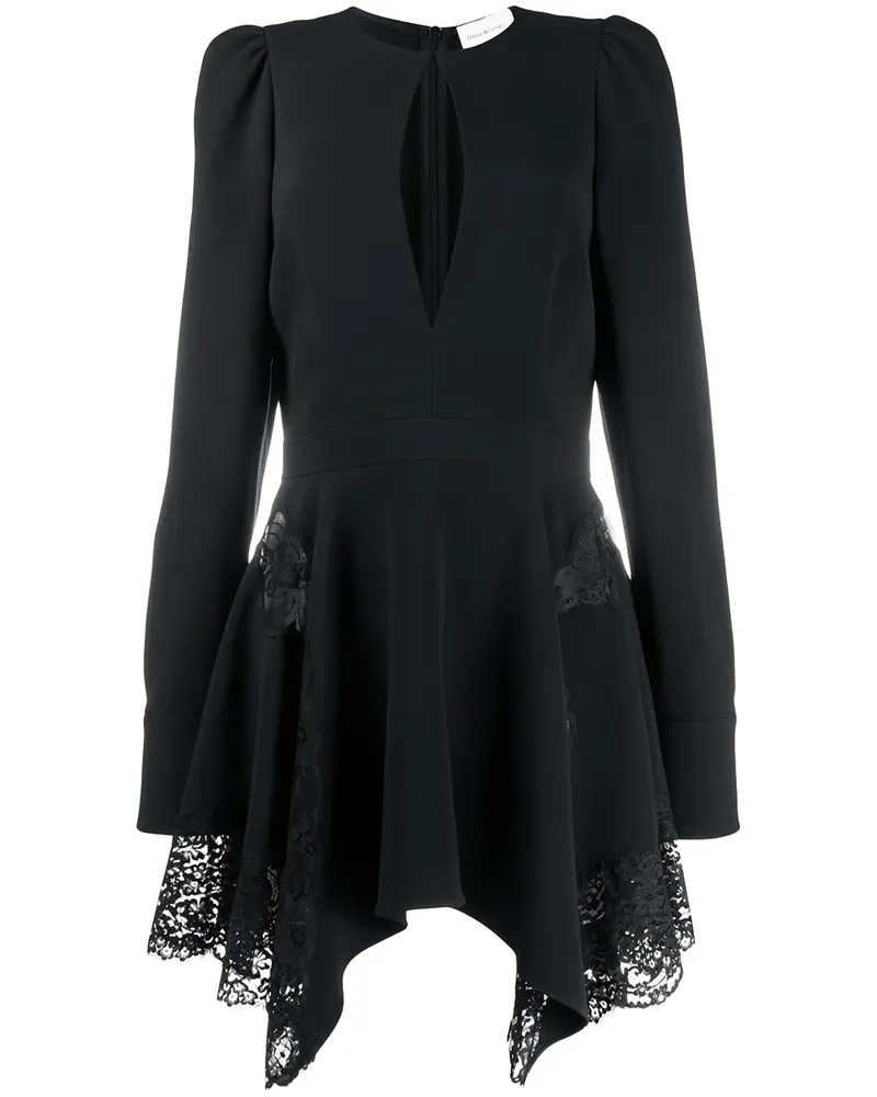 Stella McCartney Geblümtes Minikleid - Schwarz Schwarz