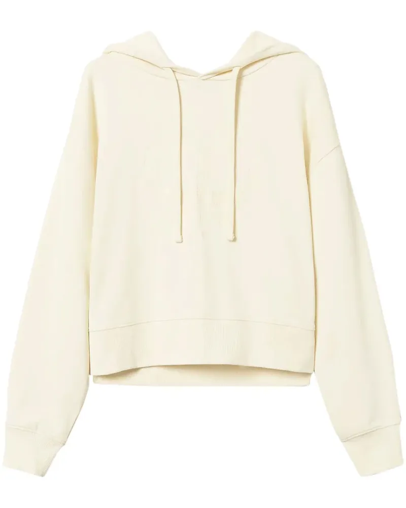 Twin-Set Hoodie mit Oval T-Stickerei - Gelb Gelb