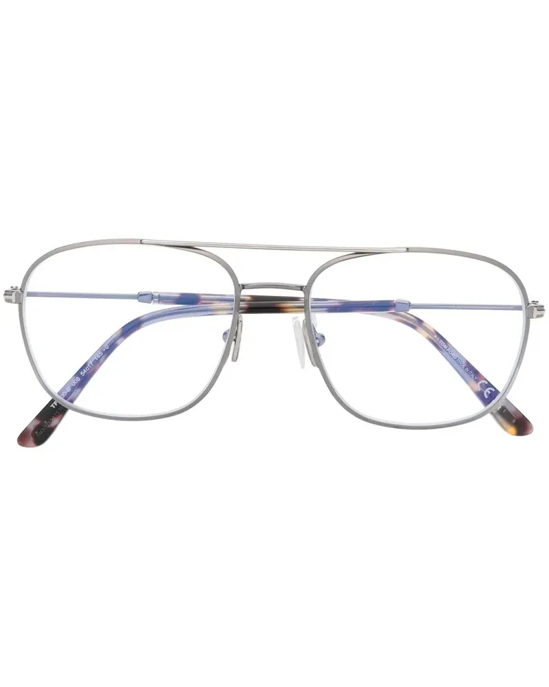 Tom Ford Brille mit eckigem Gestell - Silber Silber
