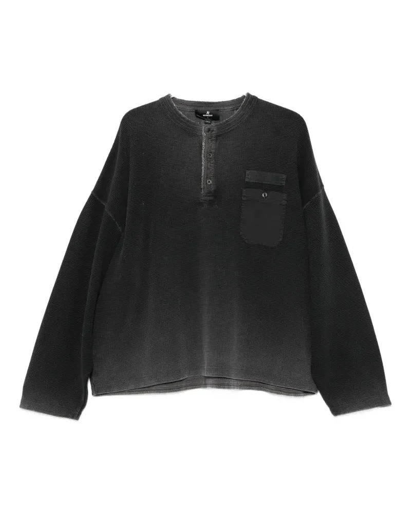REPRESENT waffle-knit sweatshirt - Schwarz Schwarz