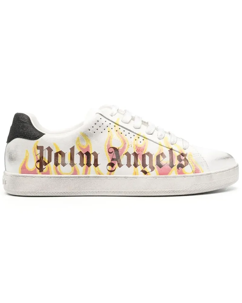 Palm Angels Sneakers mit Graffiti-Print - Weiß Weiß