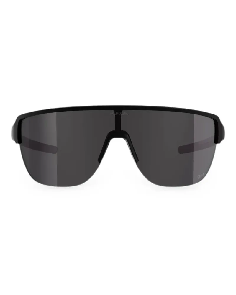Alpina Watches Geometrische Ram 2.0 Q-Lite Sonnenbrille - Schwarz Schwarz