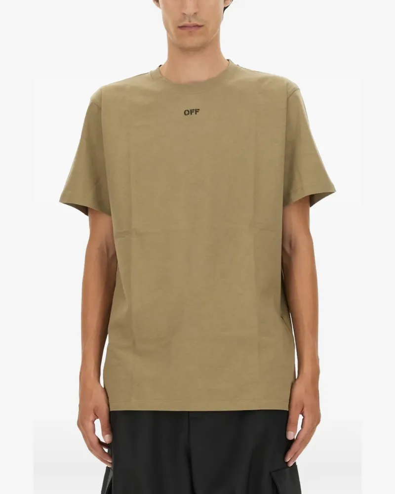 OFF-WHITE logo-detail T-shirt - Nude Nude