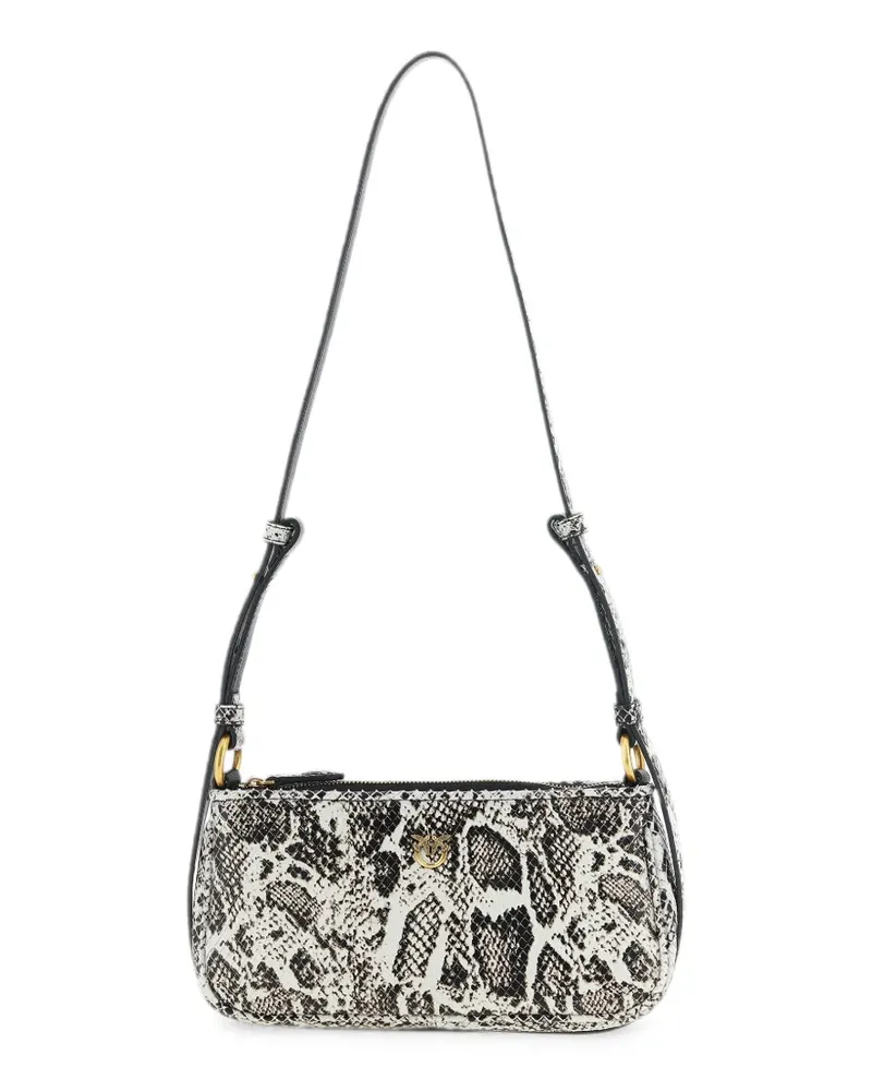 Pinko Love Birds snake-effect cross body bag - Grau Grau