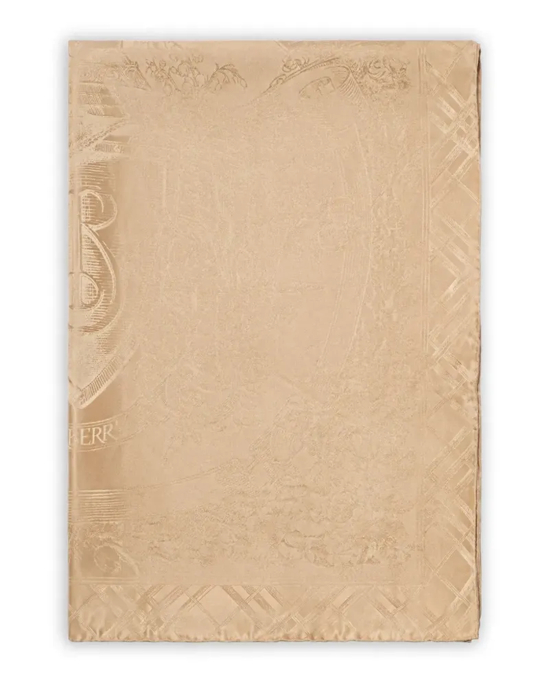Burberry floral crest silk scarf - Nude Nude