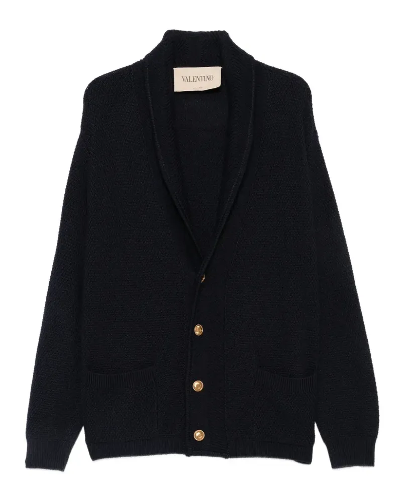 Valentino Garavani shawl-collar cardigan - Blau Blau
