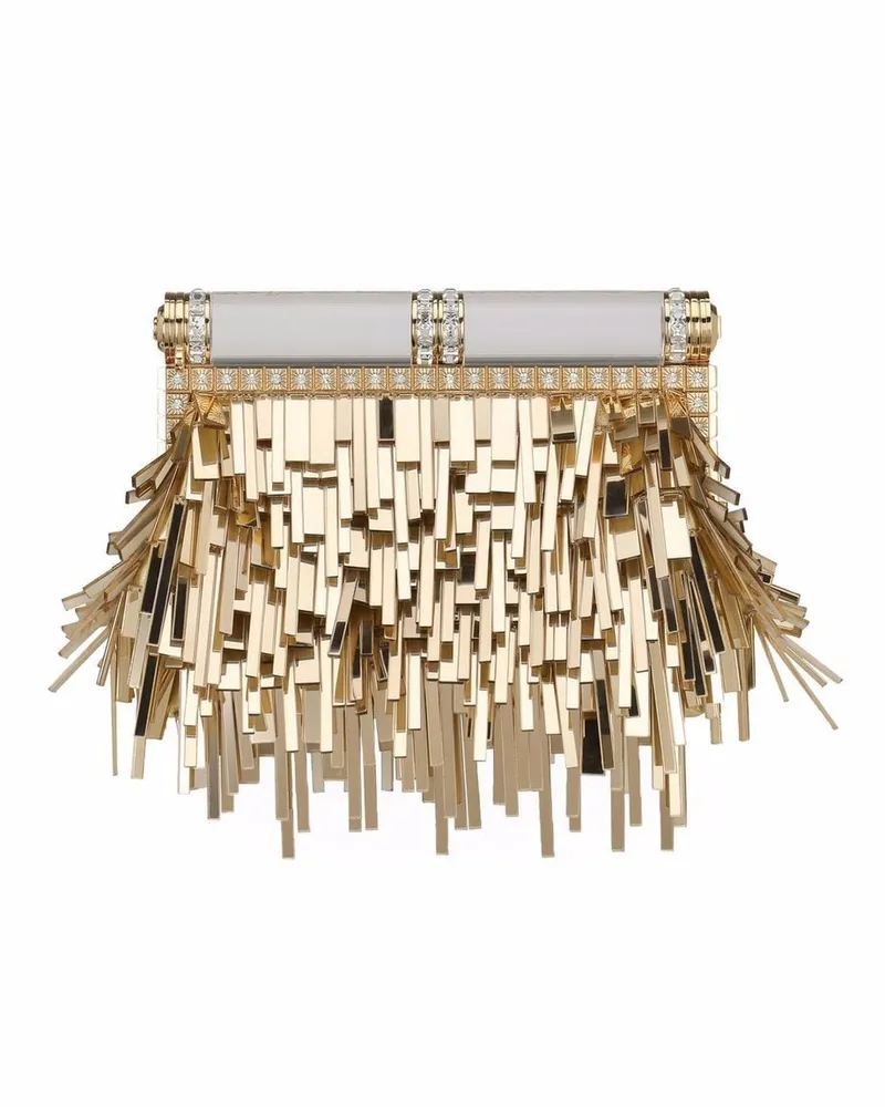 Dolce & Gabbana Clutch mit Fransen - Gold Gold