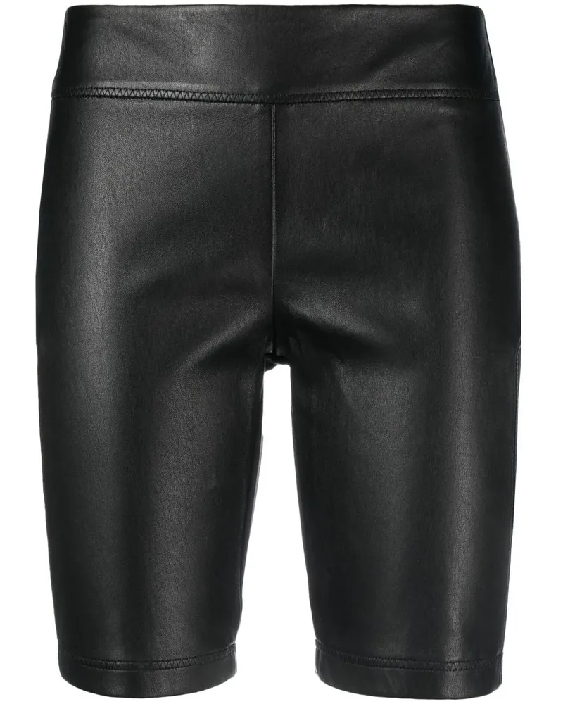 Loewe Klassische Leder-Shorts - Schwarz Schwarz