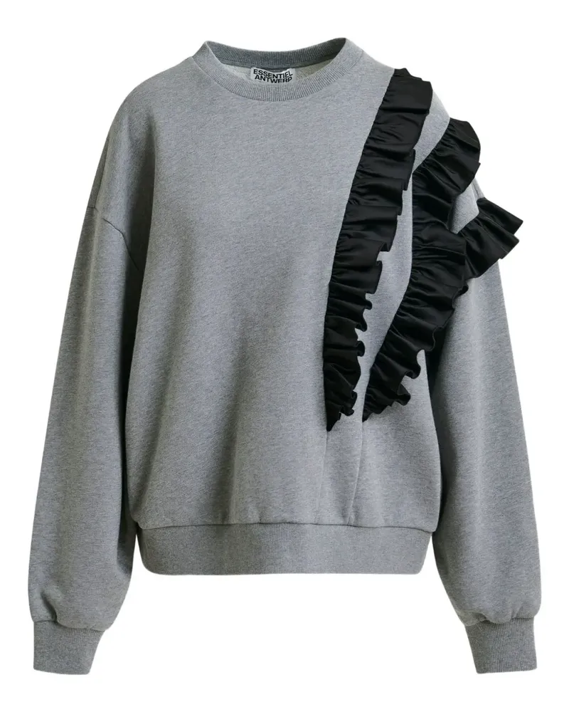 Essentiel Iwave Sweatshirt mit Rüschendetail - Grau Grau