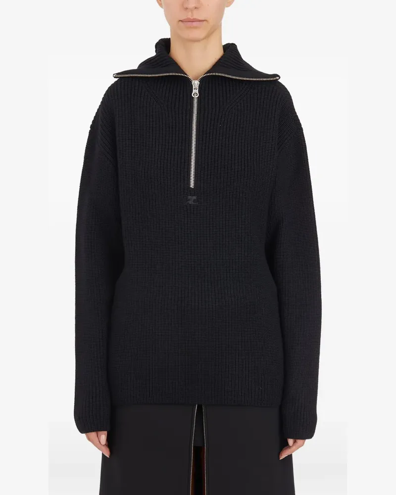 Courrèges wool sweater - Schwarz Schwarz