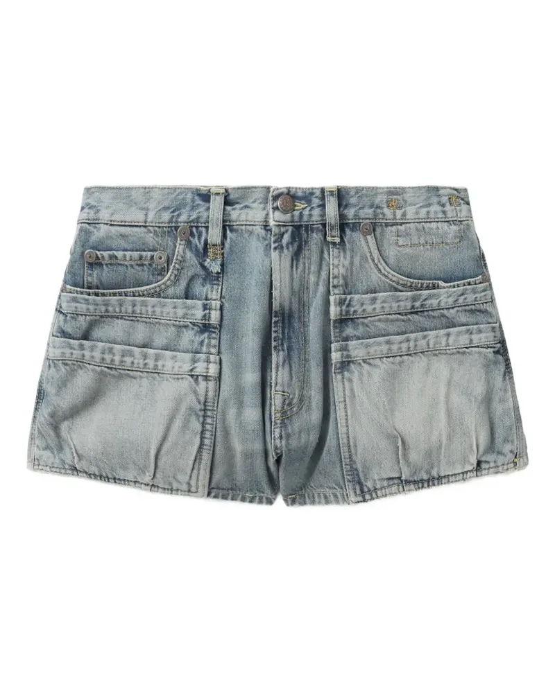 R13 Shorts mit aufgesetzten Taschen - Blau Blau