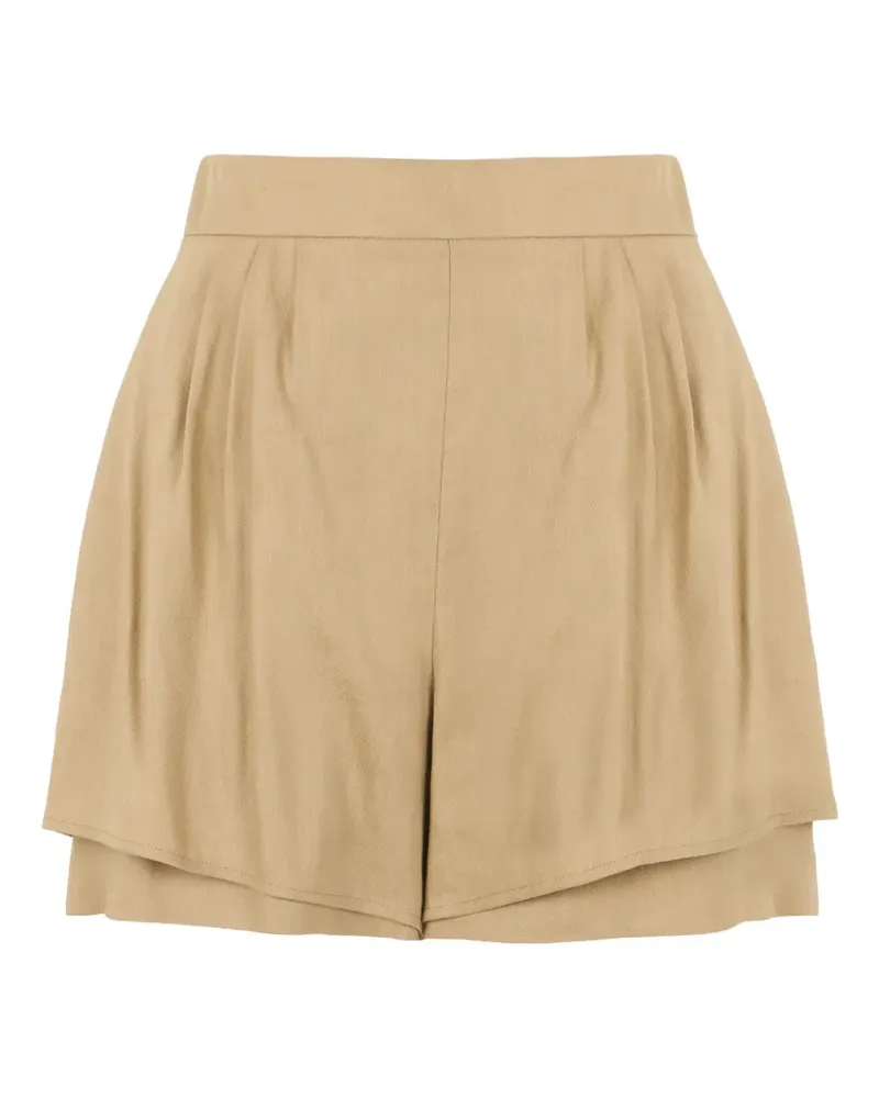 Alberta Ferretti high-waisted tailored mini shorts - Nude Nude