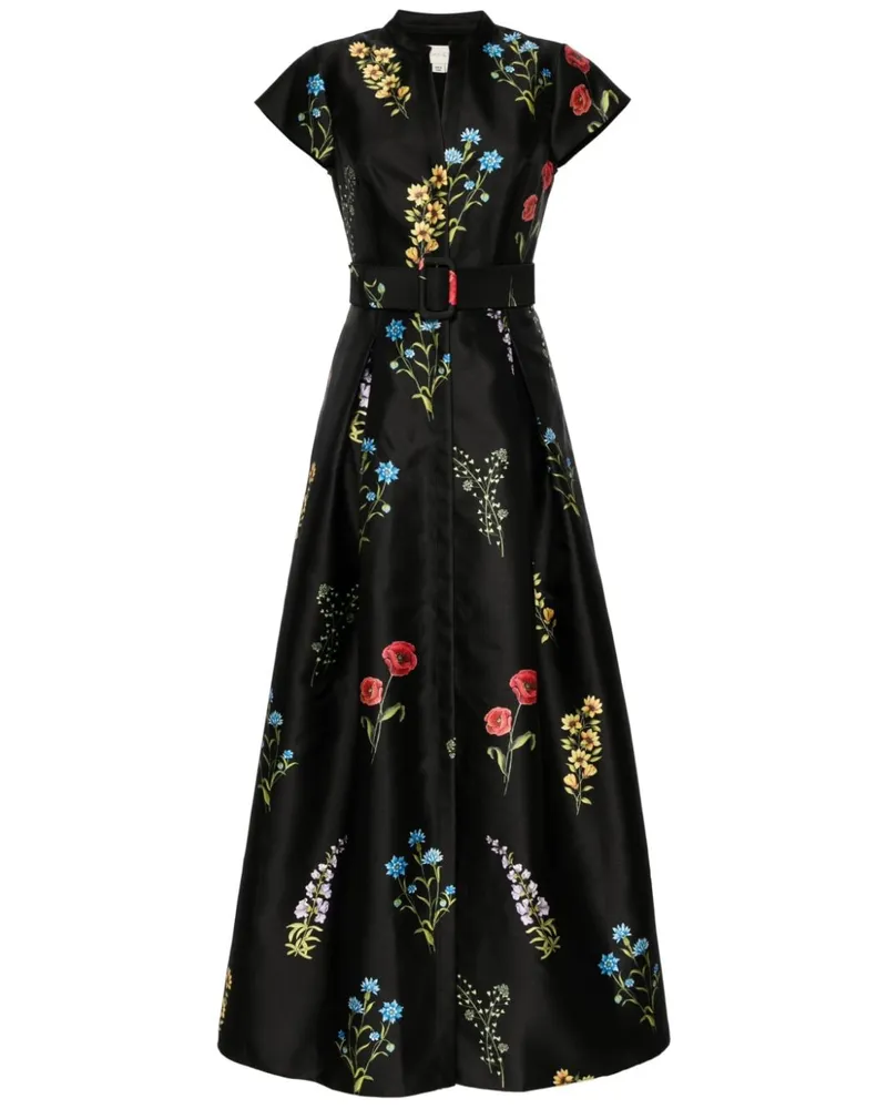Sachin & Babi Marta Abendkleid mit Blumen-Print - Blau Blau
