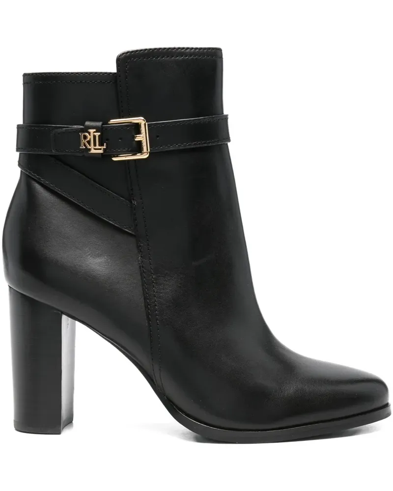 Ralph Lauren Stiefel mit Blockabsatz 80mm - Schwarz Schwarz