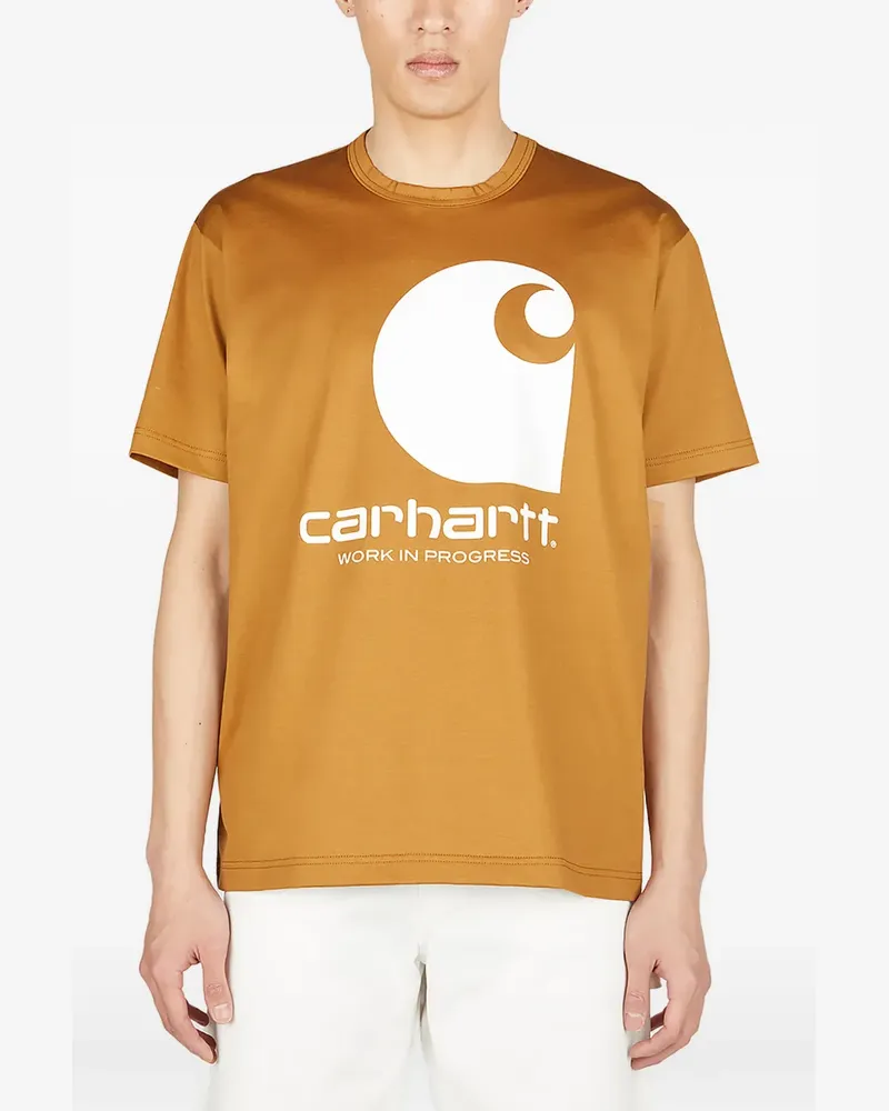 Junya Watanabe x Carhartt T-Shirt mit grafischem Print - Braun Braun
