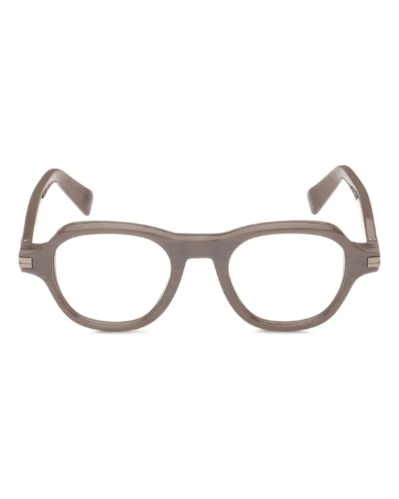 Ermenegildo Zegna Brille mit rundem Gestell - Braun Braun