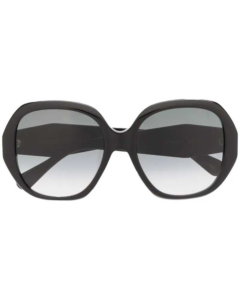 Gucci Sonnenbrille im Oversized-Look - Schwarz Schwarz