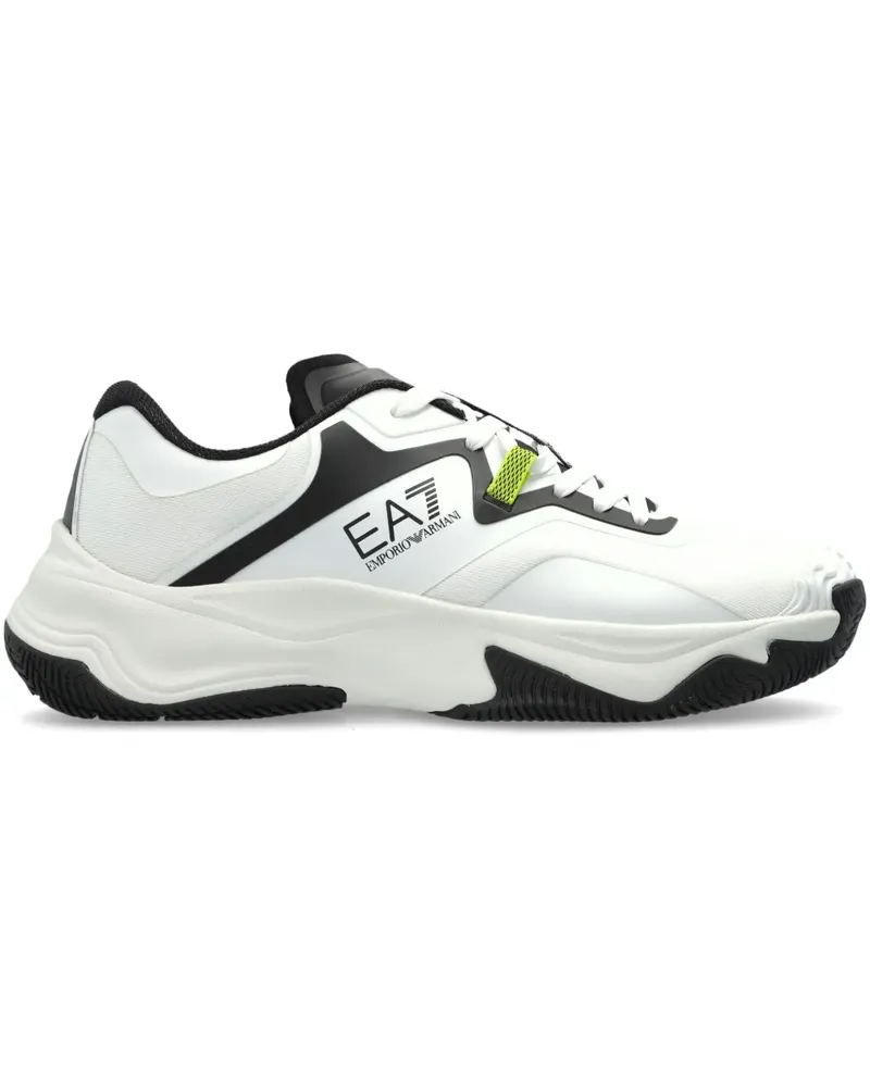 EA7 Sneakers mit Logo-Print - Weiß Weiß