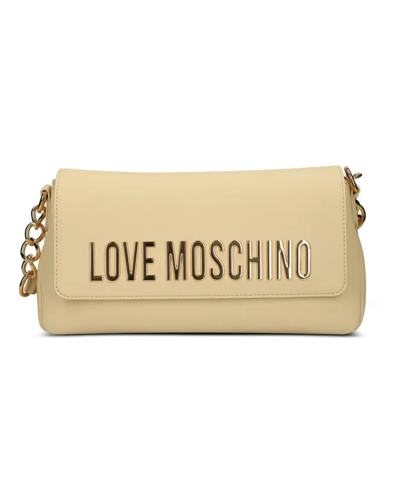 Moschino logo-appliqué crossbody bag - Nude Nude