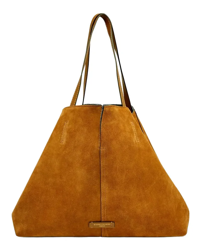 Gianni Chiarini large Maya suede tote bag - Braun Braun