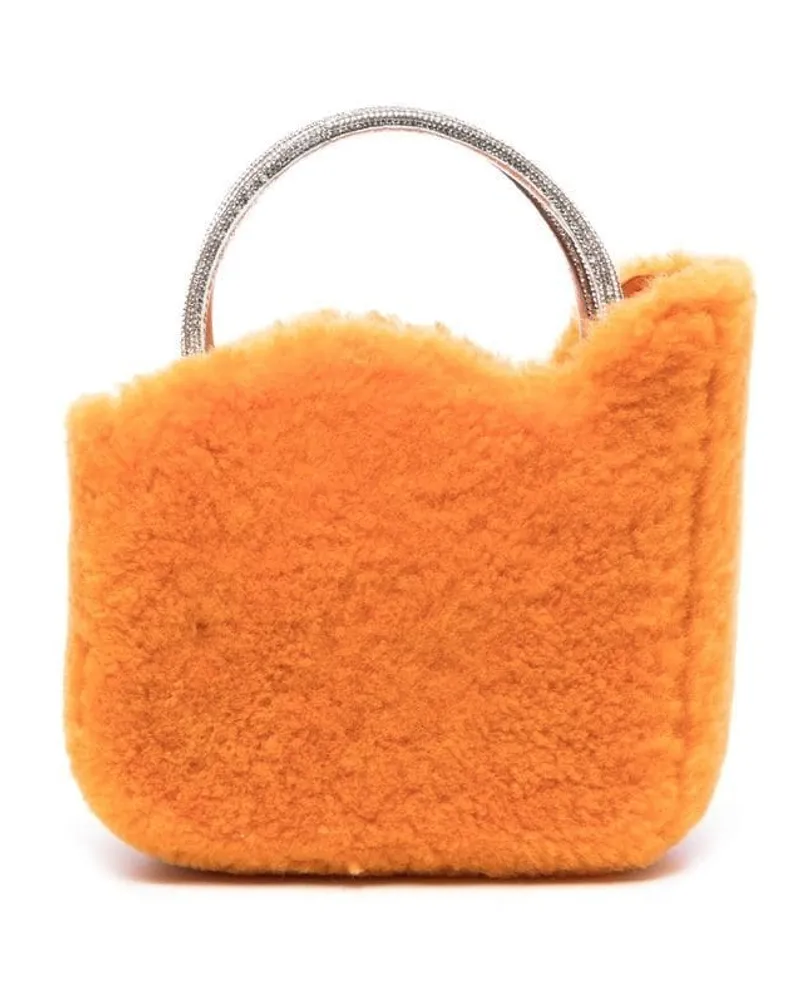 Le Silla Ivy Shearling-Tasche - Orange Orange
