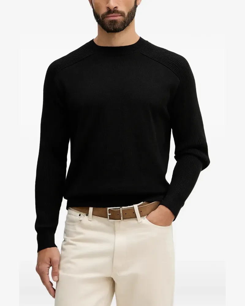 Armani Exchange ribbed crew-neck sweater - Schwarz Schwarz