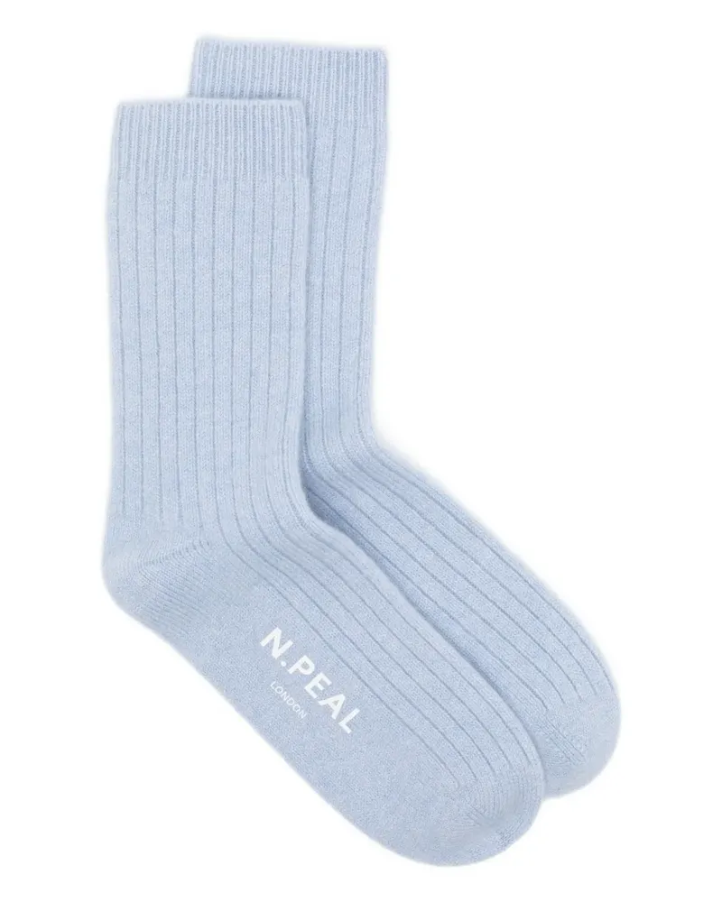 N.Peal Gerippte Socken - Blau Blau