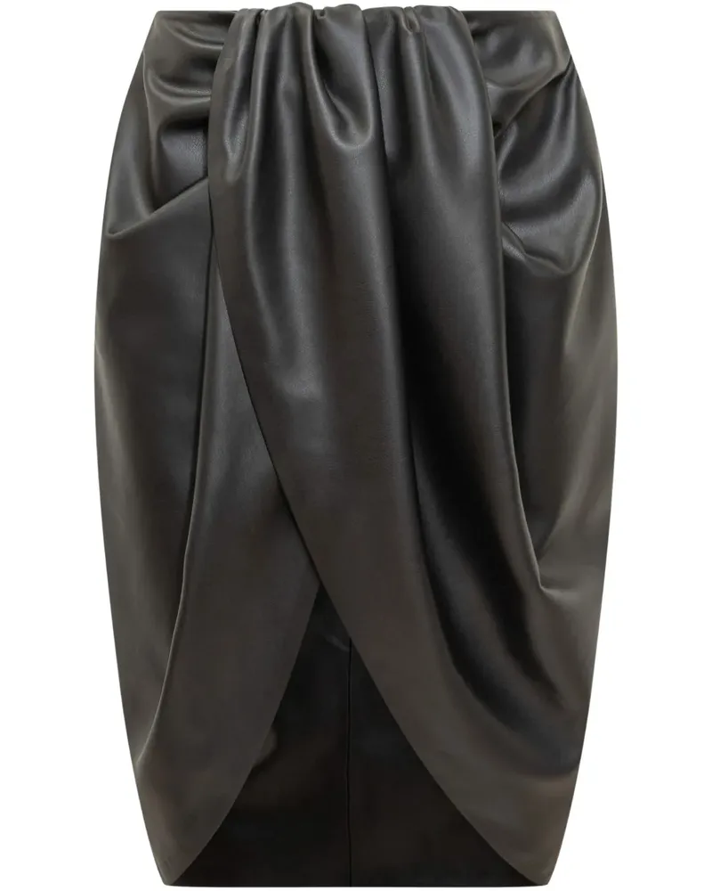 Stella McCartney Drapierter Altermat Rock - Schwarz Schwarz
