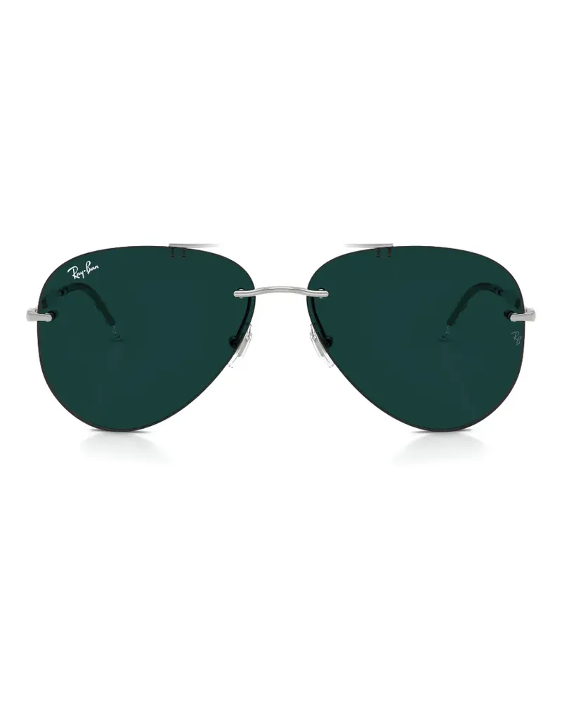 Ray Ban rimless pilot-frame sunglasses - Silber Silber