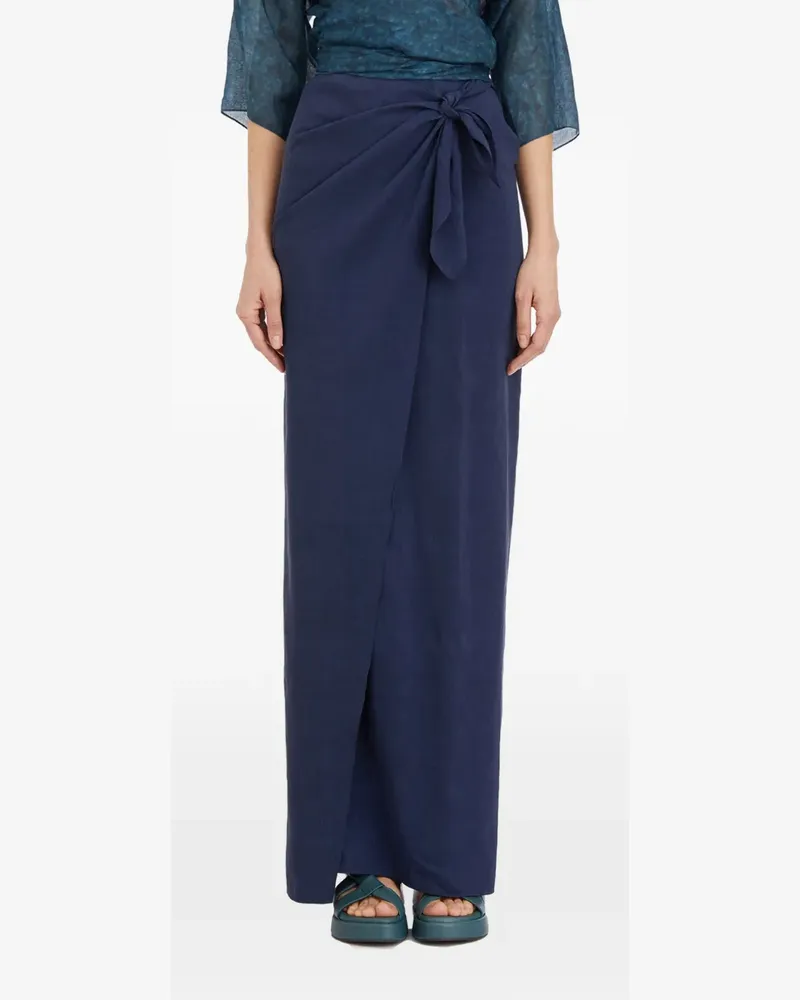 Cortana wrap-style maxi skirt - Blau Blau
