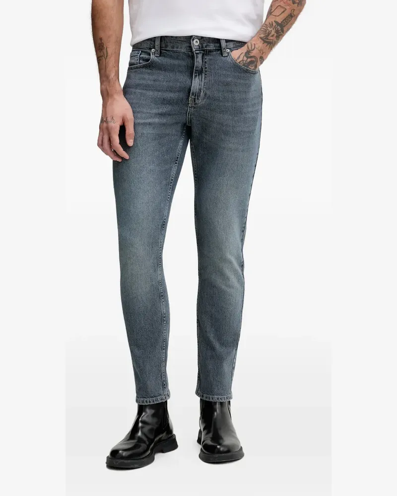 Karl Lagerfeld logo-patch jeans - Blau Blau