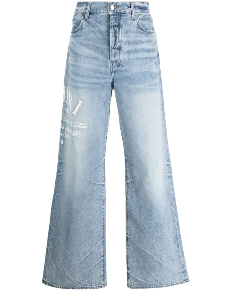 Amiri Arts District Wide-Leg-Jeans - Blau Blau