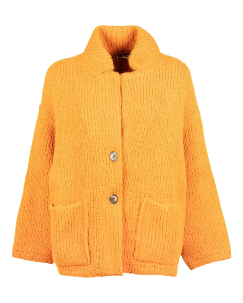 BASE Milano Cardigan mit Tasche - Gelb Gelb