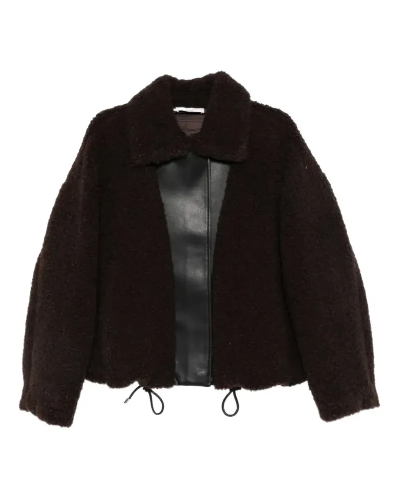SPORTMAX Filtro teddy jacket - Braun Braun