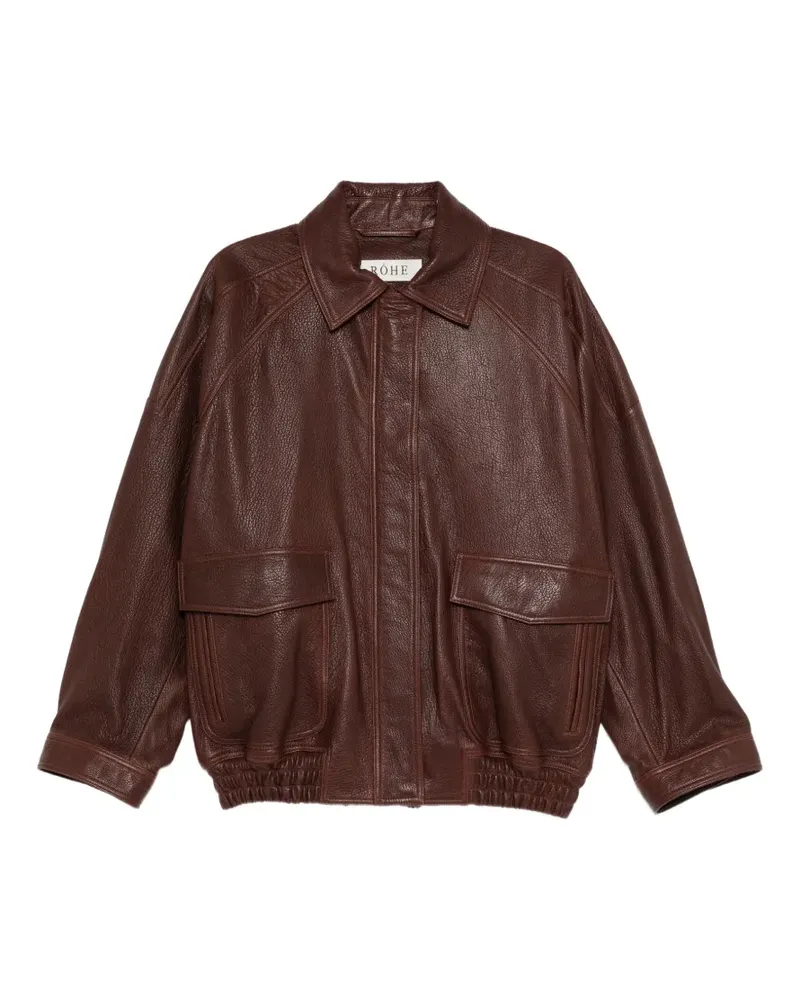 Róhe Pilotenjacke aus gekörntem Leder - Braun Braun