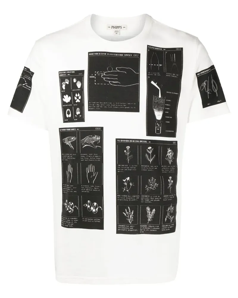 PHIPPS all-over graphic-print T-shirt - Weiß Weiß